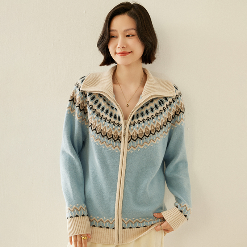 Wool Coat Peacoat - 100 Percent Cashmere Long Sleeve Cardigan